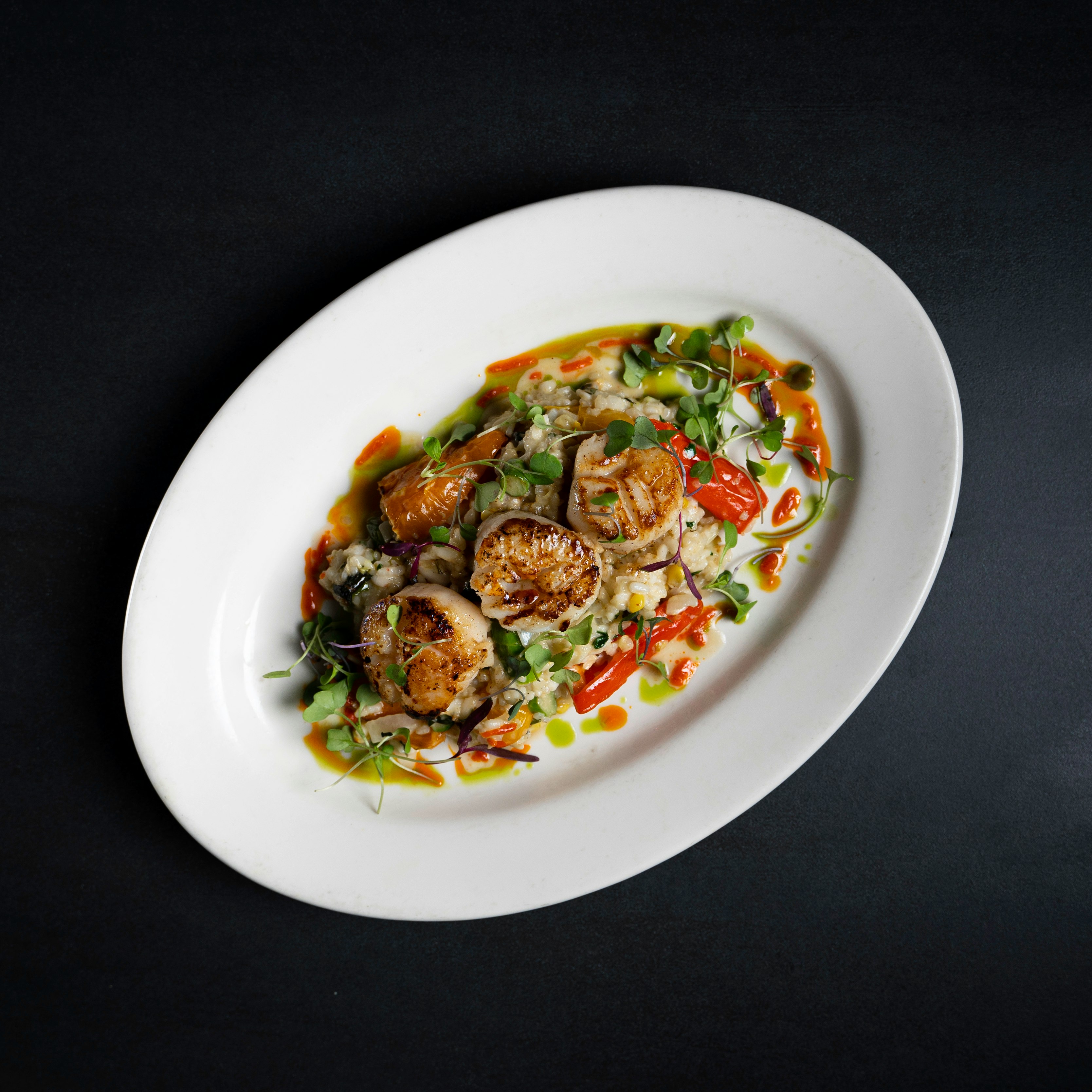 vegetable dish on white ceramic plate